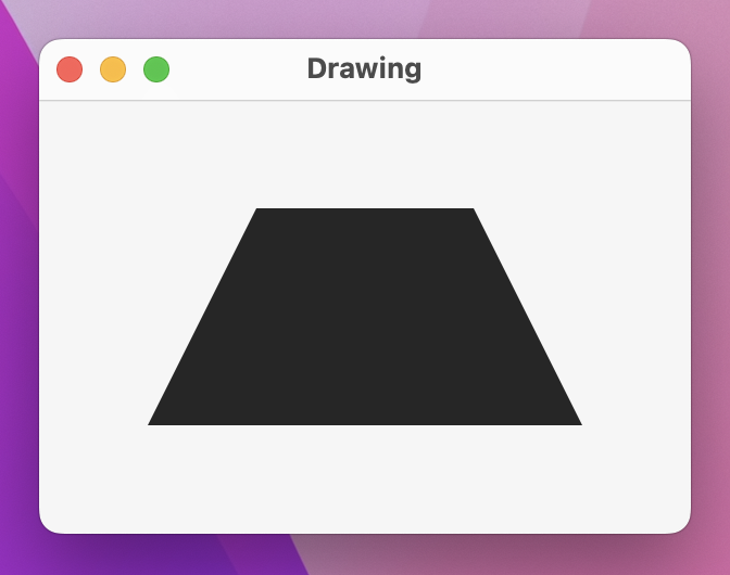 A black trapezoid.